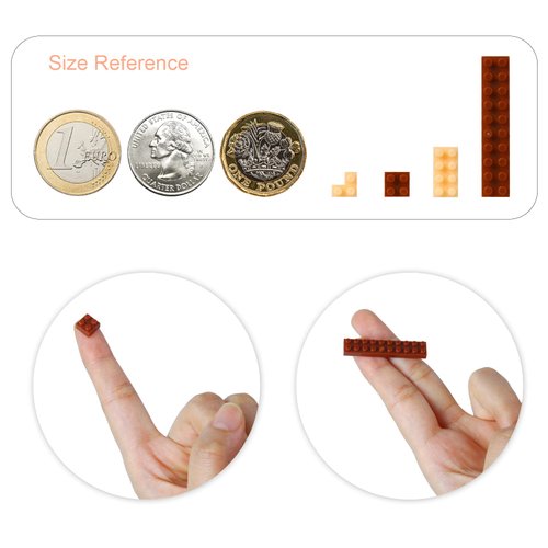 Larcele Animal Series Micro Building Blocks Animal Set, DIY Mini 3D Building Toy Bricks,1384 Pieces KLJM-07 (Little Fox)