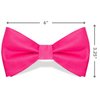 Vibrant Pink Bow Tie - 3.25" x 6", 1 Count - Premium Quality Fabric, Adjustable & Stylish - Perfect For Events & Photoshoots