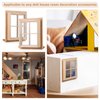 Toyvian 2 Pcs Dollhouse Wooden Windows Miniature Window Frame 1 12 Dollhouse Furniture Mini Window Tiny Wooden Window Models Window Ornaments for Doll House, Craft