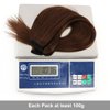 18" Straight Wrap Around Ponytail Human Hair Extensions for Women 100gram Chocolate Brown #4
