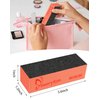 Maryton Nail Sanding Buffing Block Nail Polisher Buffer File 80/80 Grit for Acrylic Nails Kit Manicure Tool 10 PCS (Black Orange)