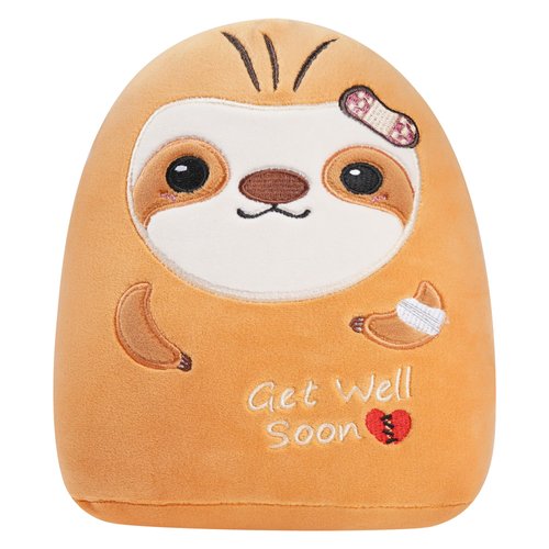 SEAOPOP Get Well Soon Plush - 7.8 Inch Sloth Plush Pillow Soft, Cute Stuff Animals Plushies Toys Gift for Girls Kids Women Recovering Patient