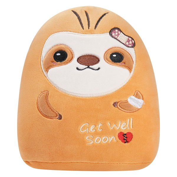 SEAOPOP Get Well Soon Plush - 7.8 Inch Sloth Plush Pillow Soft, Cute Stuff Animals Plushies Toys Gift for Girls Kids Women Recovering Patient