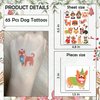 65 PCS Dog Temporary Tattoos for Party Supplies, Cat Tattoo Stickers for Birthday Parties, Chistmas Tattoos Party Favor, Waterproof Birthday Halloween Tattoos. (Dog)