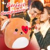 CozyWorld Puppy Dog Plushie Stuffed Animals Plush Pillow Soft Cuddly Toy Heart Love You Dog Valentine’s Birthday Gifts for Boys Girls 11.5 Inch
