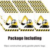CupaPlay 50Ct Construction Zone Party Supplies Goodie Favor Plastic Bags - Kids Construction Birthday Party Favors Decorations Tractor Truck Goodie Gift Bag