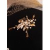 Kercisbeauty Gold Hair Comb Set for Women Wedding Bridal Headpiece with Champagne Crystal Pearl Hair Accessories