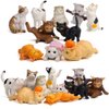 10 pcs Realistic Cat Figurines Kitty Figures Toy Set Mini Cat Figure Collection Playset Kitten Easter Eggs Cake Topper Christmas Birthday Gift for Cat Keeper Lover