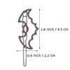 2 Pcs Bat Wing Shape Hair Clips Black Crystal Halloween Devil Barrette with Red Eyes Non-Slip Hair Accessories for Women Girls