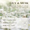TEABLESS Lily Musk White Tea Perfumed Body Lotion, Hydrating Vegan Moisturizer for Sensitive & Dry Skin, Softening & Nourishing Formula, Slow Aging, Non-Greasy, Floral Musk Scent, Korean Skin Care