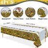 Inspireyee 4 Pack Construction Happy Birthday Tablecloth Dump Truck Birthday Table Covers Tractor Plastic Tablecloth Construction Themed Birthday Party Decoration Supplies for Kids Boy 51''x86''