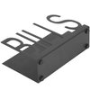 MyGift Black Metal Desktop Mail Sorter Organizer with Bills in Block Cut Out Letter Design