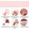 White French Tip Press on Nails Short Square Nude Pink False Nails Flower Designs Fake nails Artificial Glossy Acrylic Stick on Nails Reusable Stick on Nails for Women Girls Nail Decor 24Pcs