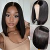 TopSilky Bob Wig Human Hair 13x4 Bob Lace Front Wigs Human Hair Pre Plucked With Baby Hair 180% Density Short Human Hair Wigs Straight Bob Frontal Wigs Human Hair (Natural Color, 14 INCH)