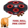 Pets First NCAA Ohio State Buckeyes Football Treat Dispensing Toy for Dogs and Cats, Rubber Ball Dog Toy, Interactive Fun Dog Treat Toy, Natural Rubber Dog Feeding Toy