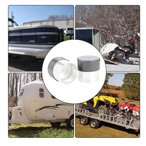 OZXNO 2 Pcs Bearing Bras Cover Grey 1.98 Inch Rubber Caps Dust Covers Trailer Wheel Hub Dust Covers Replacement Bearing Protector