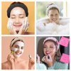 AOENJIE Spa Headbands for Washing Face or Makeup, Sponge Bubble Skincare Headbands, Puffy Terry Cloth Hairband for Women, Skin Care Makeup Headwear Hair Accessories for Girls (White)