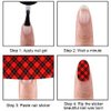 Nail Foil Transfer Stickers Plaid Design Nail Art Decals Adhesive Christmas Foil Stickers Nail Supplies for Women Girls DIY Manicure Tip Decoration Party Supplies (10 Rolls Mix Styles)