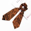 DINPREY 6 Pcs Stripe Scarf Scrunchies Silk Satin Scarf Chiffon Scrunchies Gingham Stripe Hair Scarves Soft Plaid Scarf Hair Ties Bowknot Ponytail Holder (6 Pcs Striped scarf)