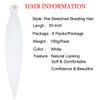 Pre Stretched Braiding Hair 8 Packs 30 inch Long Braiding Hair Prestretched Crochet Braids Hair Professional Yaki Straight Synthetic Hair Extensions(30",White)
