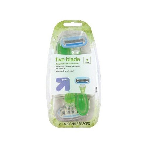 Womens 5 Blade Disposable Razor - 2ct - Up&up153 (Compare to Venus Embrace)
