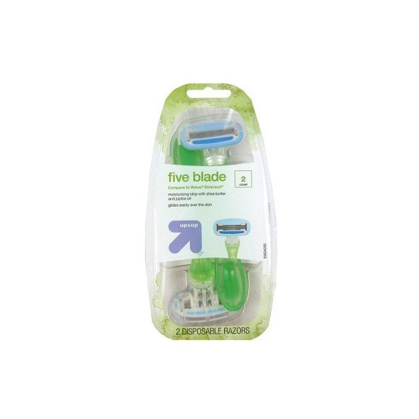 Womens 5 Blade Disposable Razor - 2ct - Up&up153 (Compare to Venus Embrace)