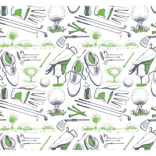 Stesha Party Golf Wrapping Paper Men Golfing Gift Wrap - Folded Flat 30 x 20 Inch - 3 Sheets