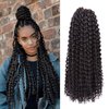 6 Packs Passion Twists Hair 18inch Water Wave Crochet Hair for Goddess Passion Twist Long Bohemian Locs Braiding Hair Extensions (18" 6packs 1B#)