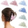 Amariver 6PCS Flower Hair Claw Clips for Women Matte Claw Clips Flower Hair Clips Non-slip Flower Hair Clip for Thick Thin Hair Strong Hold Hair Claws Hair Accessories for Women Girls