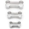 Fox Run Dog Bone Cookie Cutter Set, Stainless Steel, 3-Piece