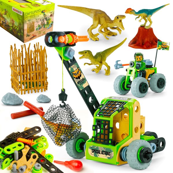 HOMETTER Building Toys, Dinosaur Toy STEM Learning Kit, Construction Blocks for Preschool Kids, Boys Educational Toys Creative Set, Christmas Ideas Gift for Age 5 6 7 8 9 10+ Years Old