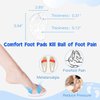 Gel Metatarsal Pads for Thong Sandals Flip-Flops, 2Pairs Forefoot Cushion Inserts, Ball of Foot Grip Pads for Metatarsal Support and Pain Relief, Anti-Slip