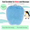 Shower Foot Cleaner Scrubber Massager, Foot Pain Tired Feet Relaxing Acupressure Mat for Shower Floor with Non-Slip Suction Cups, Increase Circulation, Exfoliation (Baby Blue, 10.3 x 9.5 Inches)