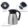GiNT 34Oz Thermal Coffee Carafe, Insulated Stainless Steel Coffee Carafes for Keeping Hot/Double Walled Vacuum Coffee Carafe (Silver, 1L)