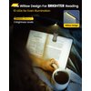 Glocusent Willow Book Light for Reading in Bed, 10LED Bright Reading Light, 3 Colors & 3 Brightness, Rechargeable Book Light Lasts for 80hr, Lightweight Clip on Book Light, Perfect for Book Lovers