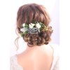 Kercisbeauty Dusty Blue Wedding Floral Hair Comb Navy Blue Headband for Brides Garden Wedding Bridal Bridesmaide Headpiece Girl Prom Hair Dress
