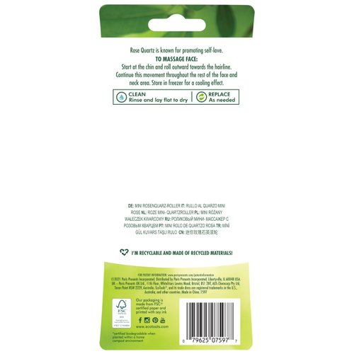EcoTools Mini Rose Quartz Facial Roller with 100% Rose Quartz (Pack of 1)