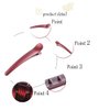 12PCS Professional Hairdressing Salon Hair Barrettes Duck Bill Teeth Hair Clips Non Slip band Clips Multicolor Scrub Plastic Metal Alligator Bows Hair Clips (7.8CM)