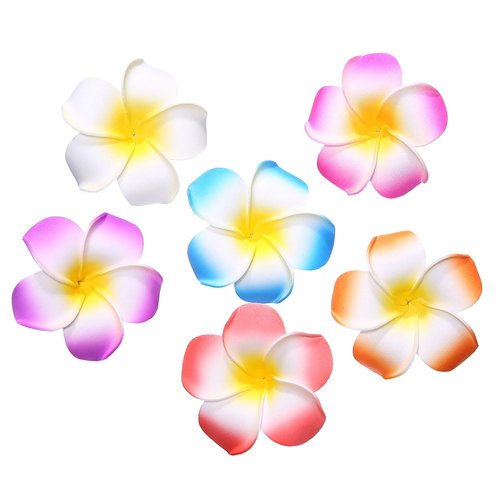 10 Pcs Hawaiian Plumeria Flower Hair Clips Beach Foam Flower Hair Clip Bohemia Hair Barrette Hair...