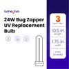 lumenivo 24 Watt Bug Zapper Replacement Bulbs for Stinger/DEJAY BK510 Replacement Bulb for Bug Zapper with 4 Pin Base for Mosquito Trap - Black Light Bulb Shape T6-1 Pack