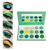 CAHIUYOA Green Eyeshadow Palette Green Glitter Makeup,Forest Emerald Green Yellow 15 Colors Matte Glitter Eyeshadow Long Lasting Colorful Eye Shadow Plattet for Women Girls