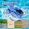Toys for Ages 5-7 Boys, Amphibious Remote Control Car 4WD Waterproof 2.4Ghz Fast Stunt RC Car 360° Rotating with Lights Xmas Gifts for 3-12 Year Old Boys Girls All Terrain Water Beach Pool Toys