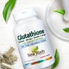 NEW ROOTS HERBAL Glutathione Supplement, 200 mg Reduced + Vitamin C (60 Veg Caps) | Free-Radical Protection| Gluten Free, Non-GMO.