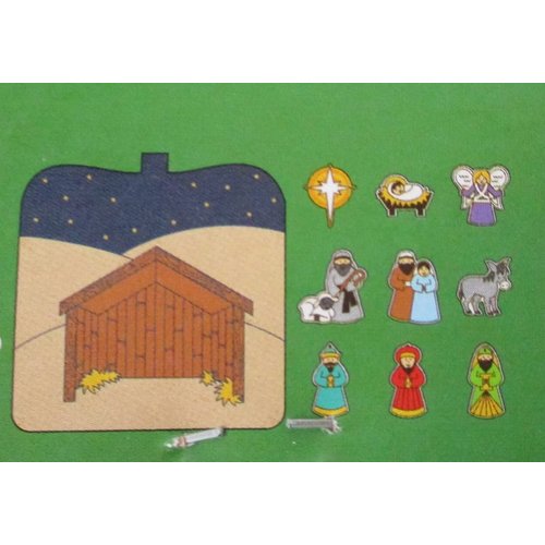 Nativity Scene Activity -Arrange Stable with Mary, Joseph, Baby Jesus, Wisemen, Shepherd, Star, Angel - Christmas Crafts Foam - 20 Pieces - Set of 2 Nativity Scenes