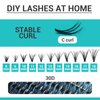 Lash Clusters DIY EyeLash Extension Kit 320PCS Individual, 0.07C Curl 8-18MIX 30D Cluster Lashes Extension Kit with Applicator Lash Bond&Seal Glue Remover for Eyelash Extensions Beginners