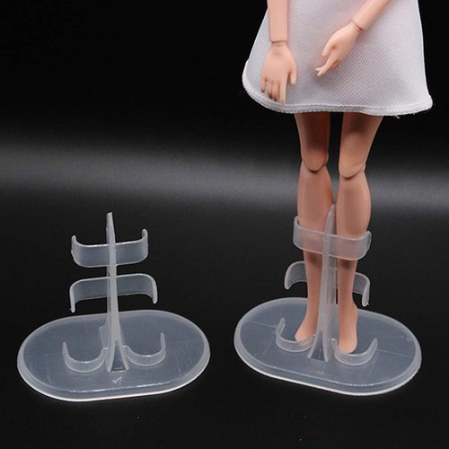 TOPINCN 5/10 Pcs Doll Stands Display Holders, Small Toy Stand Support for Dolls, Plastic Doll Display Holder Model Support Action Figures Stands Frame Dolls Accessories (5PCS)