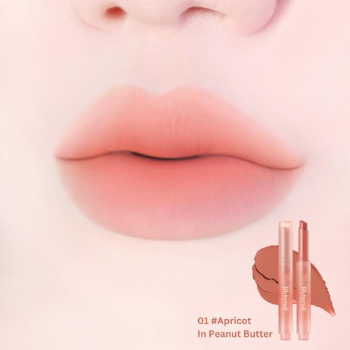 lilybyred Milky Blur Fondue Bar 1.9g - Multi-Use Blurring Balm Stick for Lips & Cheeks (01#Apricot In Peanut Butter, 1PC)