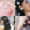 20 Pcs Butterfly Hair Clip Lace Bows Embroidery Clips for Women Girls Bridal Wedding Birthday Hair Accessories Decorative Ornaments (White, Blue, Purple, Black)