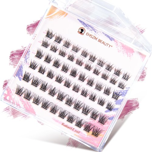Ehszm Beauty Upgraded,Wispy Lash Clusters 8-12mm C Curl (8 10 12),Eyelash Clusters Natural,Ultra-Soft Individual Lashes,Empowered by New Softening Factor.No Plastic Feel,New Comfort - Radiant Style