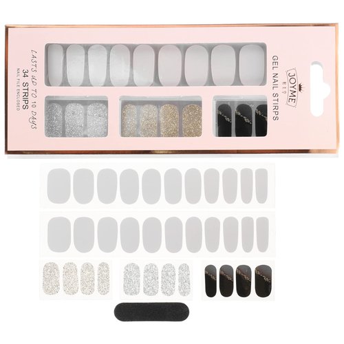 FOMIYES Dashing Diva Nail Strips 1 Set Glitter Nail Wraps Polish Decal Strips Adhesive Shine Full Nail Art Wraps DIY Manicure Accessories for Women Girl Summer Beach B Nail Strips